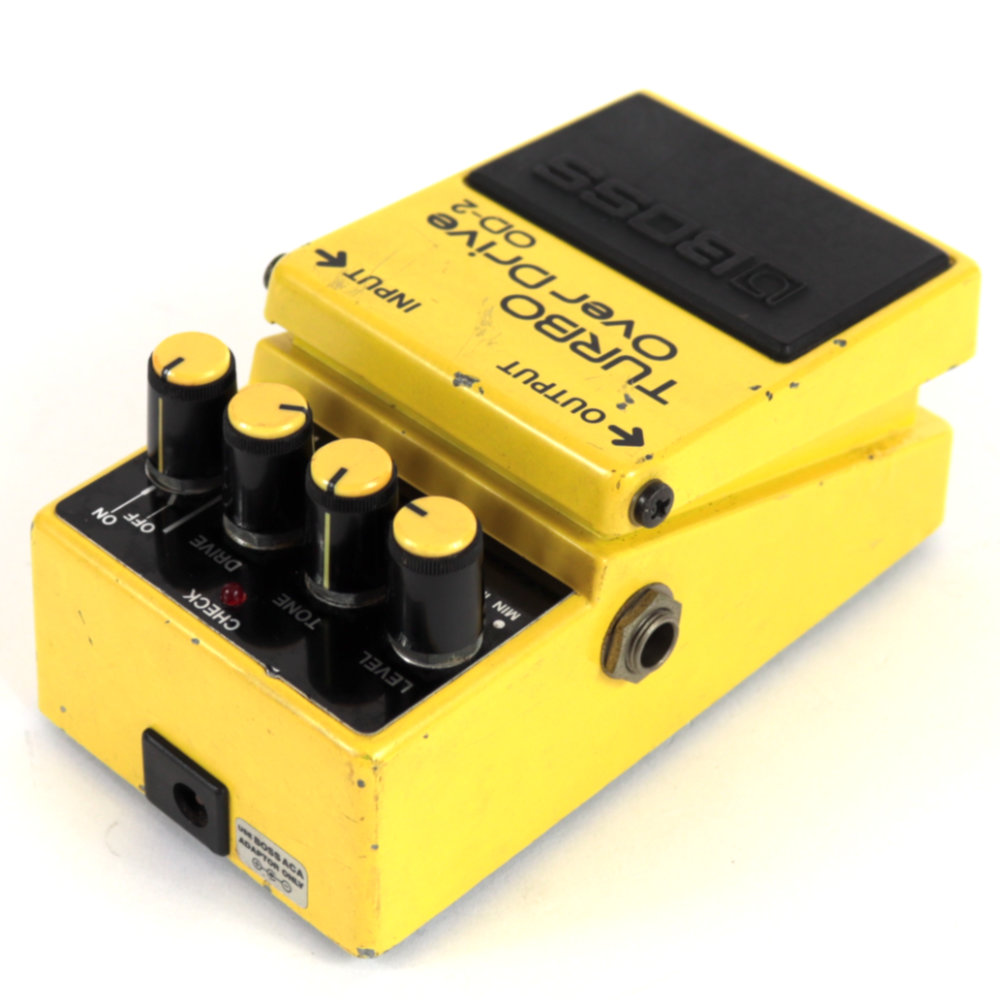 【中古】ターボオーバードライブ エフェクター BOSS OD-2 TURBO OverDrive Made in Japan ボス ギターエフェクター 左サイド