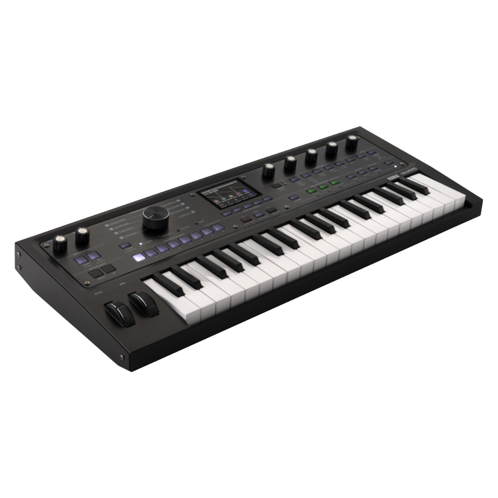 シンセサイザー マイクロコルグ2 KORG MicroKorg2 MK-2 MBK コルグ MICROKORG 2 マットブラック 限定カラー ケース付き フロント斜め画像2