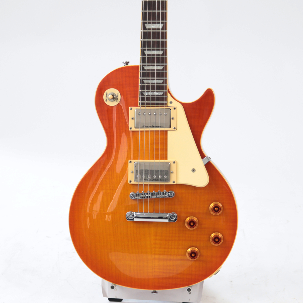 【中古】 GrassRoots グラスルーツ S-G-LP60S Honey Sunburst レスポールタイプ エレキギター ボディトップ画像