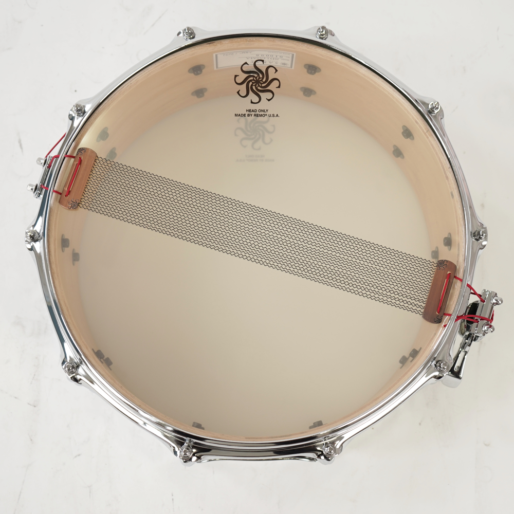 【アウトレット】 スネア SAKAE OSAKA HERITAGE SD1455MA/M-DRY Maple Snare Mighty Halo ソフトケース付き Destroyer スネアサイド画像