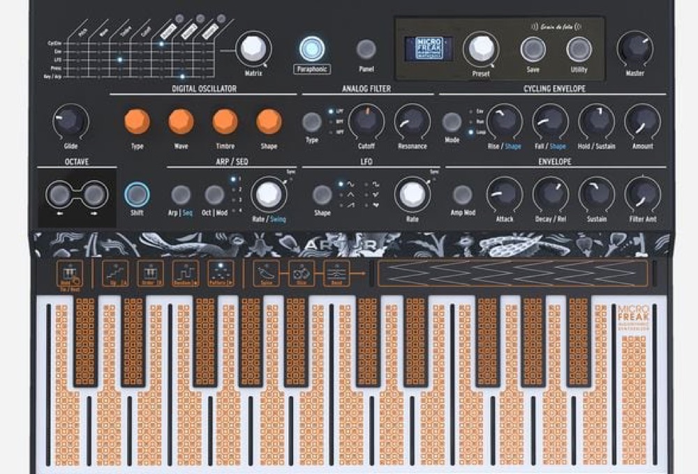 【アウトレット】 ARTURIA MICROFREAK ハイブリッドシンセサイザー 正面画像