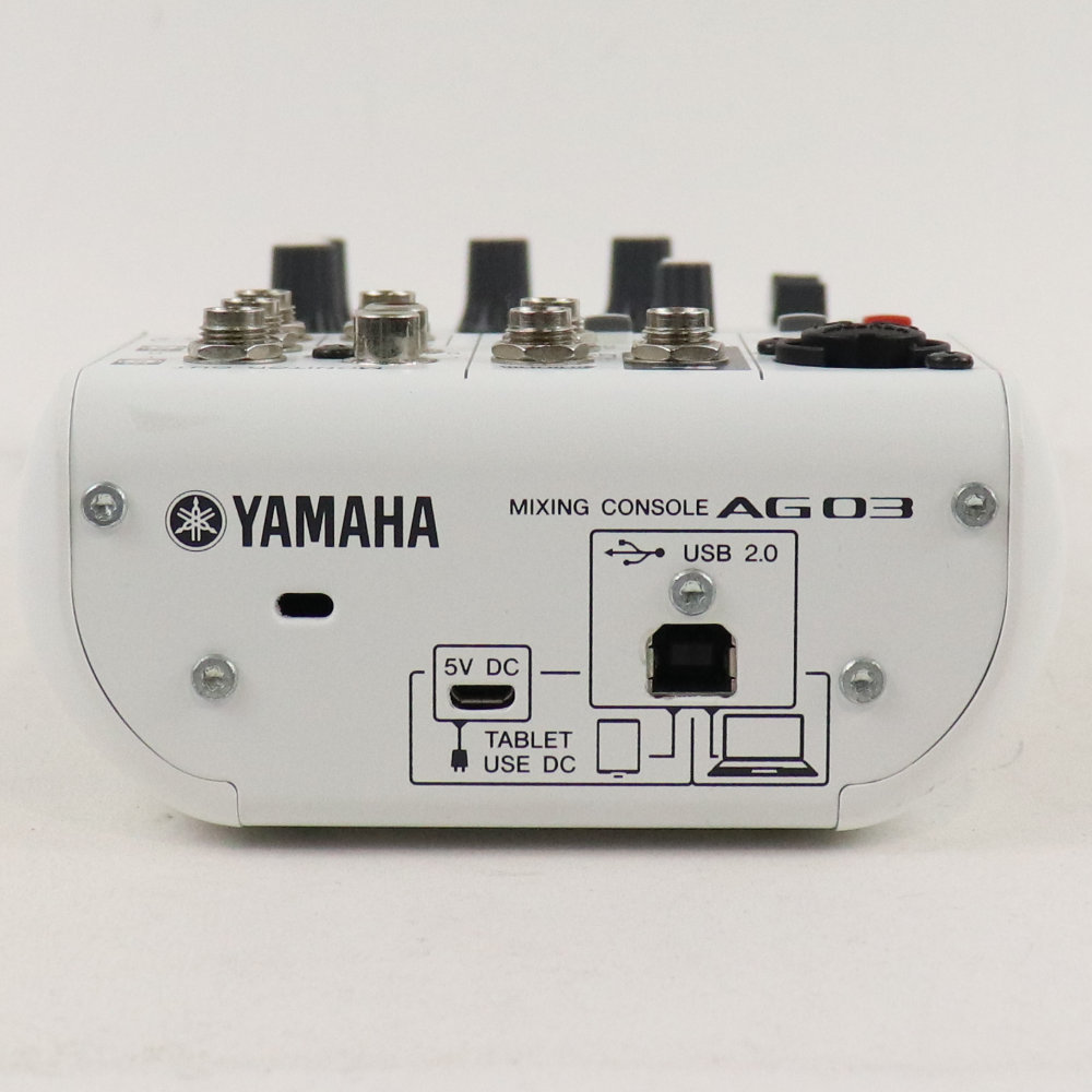 【中古】 ミキサー ヤマハ YAMAHA AG03 W ライブストリーミングミキサー ホワイト 背面