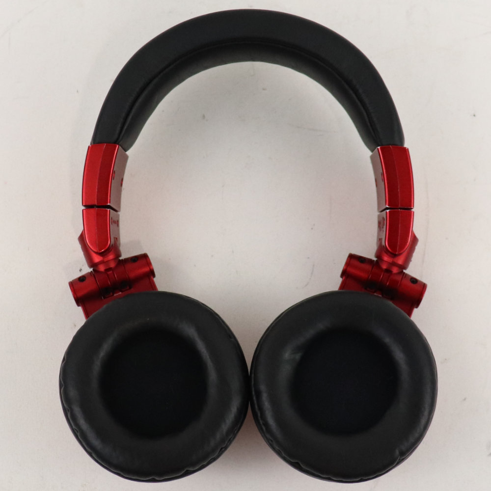 【中古】 ヘッドホン AUDIO-TECHNICA ATH-PRO500MK2 RD DJヘッドホン 片耳対応c 赤 全体