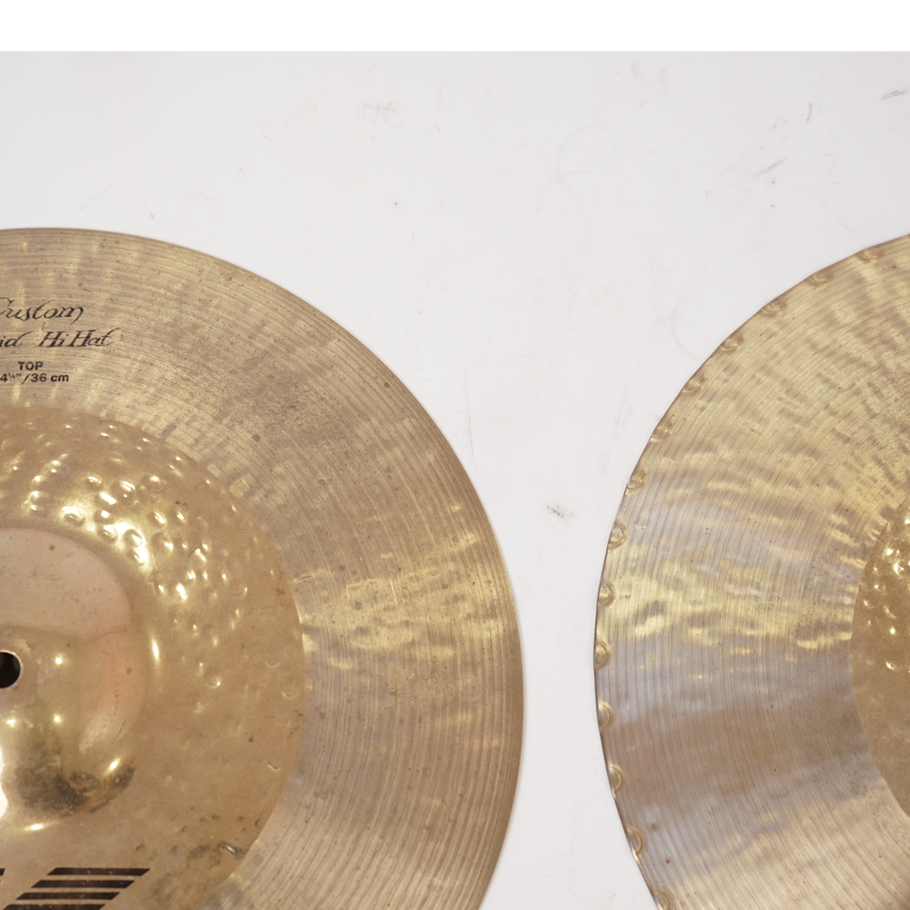 【中古】Zildjian ジルジャン 14 1/4インチ K CUSTOM HYBRID HIHATS PAIR ハイハットシンバル ペア 詳細画像