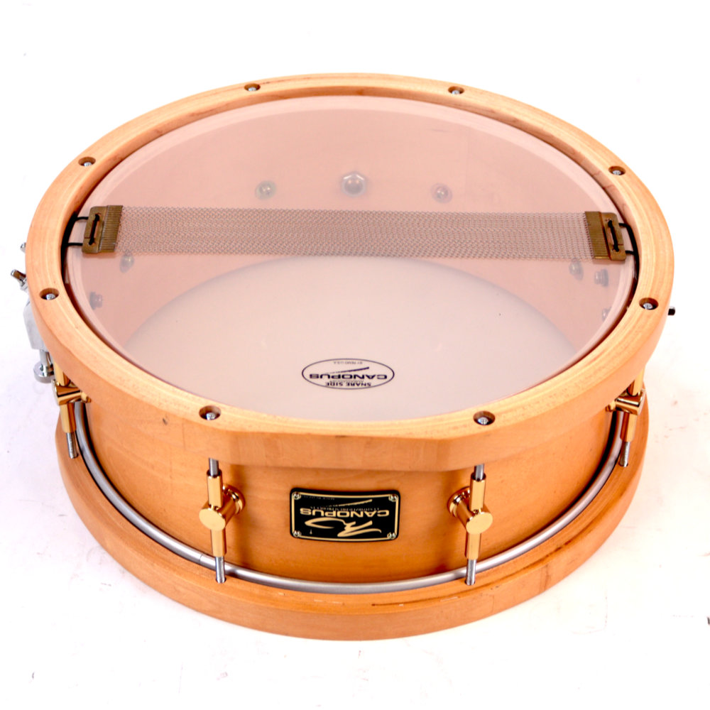 【中古】 CANOPUS カノウプス MO-1455WH 14x5.5 スネアドラム ウッドフープ仕様 ボトム