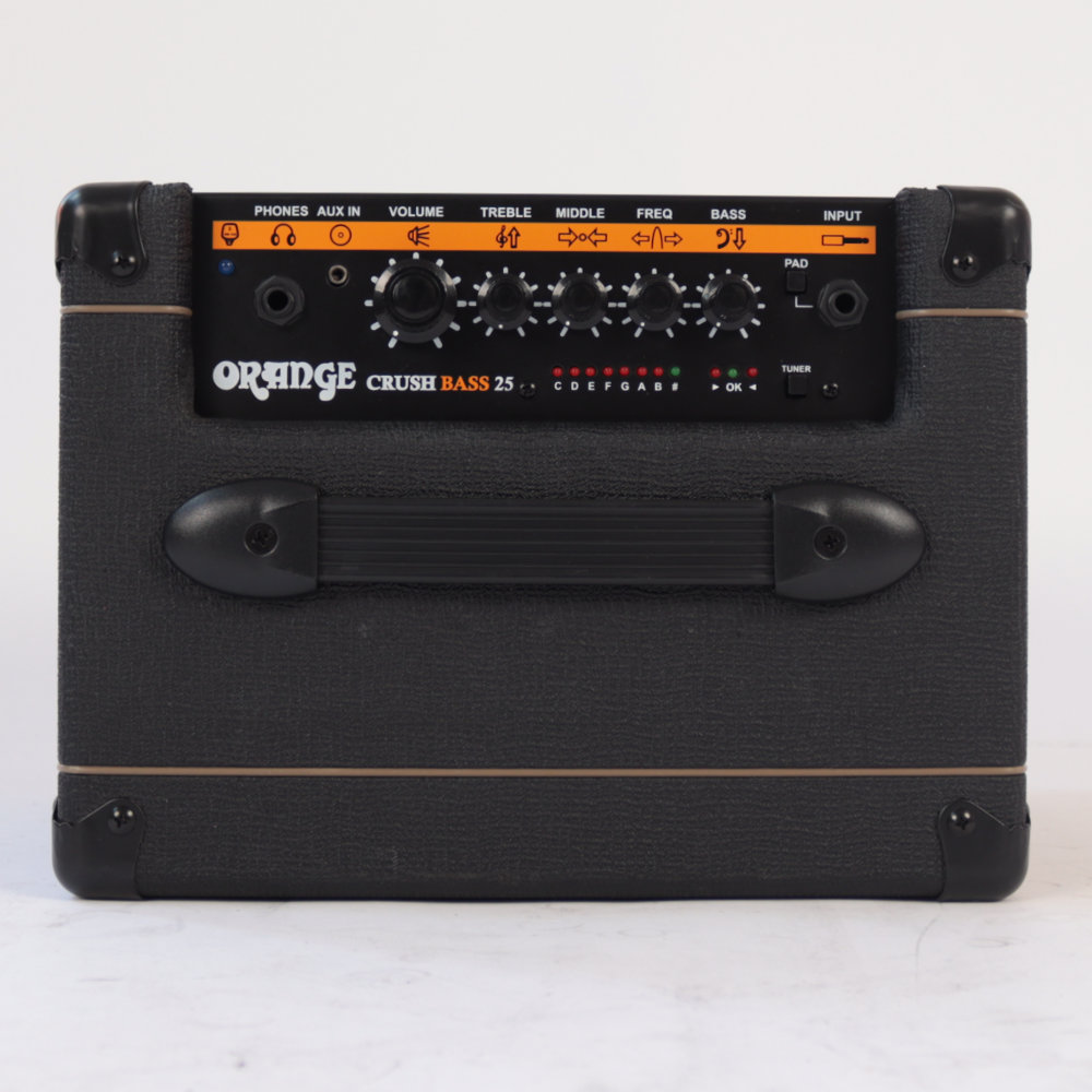 【中古】 ORANGE CRUSH BASS 25B BLACK ベースアンプ コンボ 上面