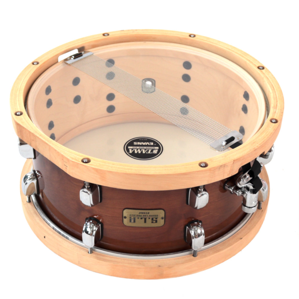 【中古】 TAMA S.L.P. Studio Maple LMP1465F 14x6.5 スネアドラム 裏面