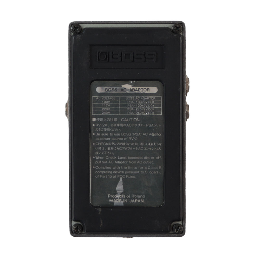 【中古】 リバーブ エフェクター BOSS RV-2 Digital Reverb  ギターエフェクター 裏面