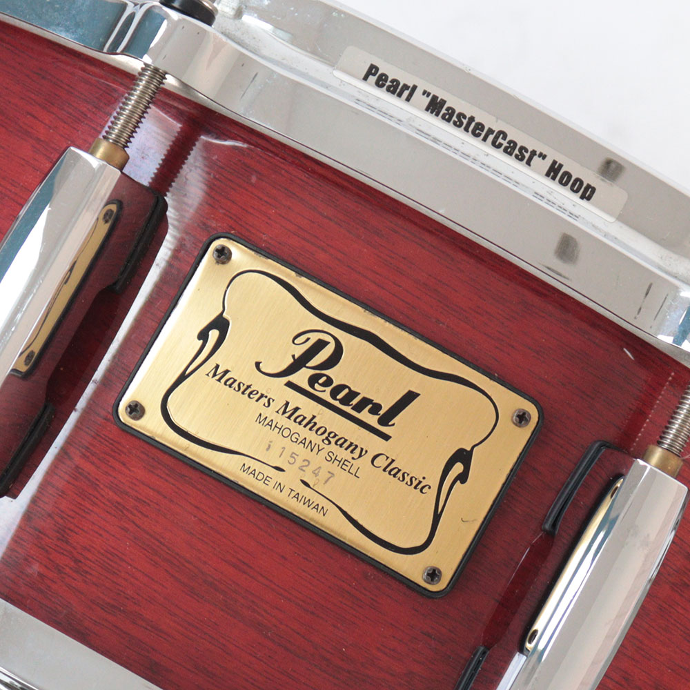 【中古】 PEARL パール MHX1455S MASTERS MAHOGANY CLASSIC 14x5.5 スネアドラム エンブレム