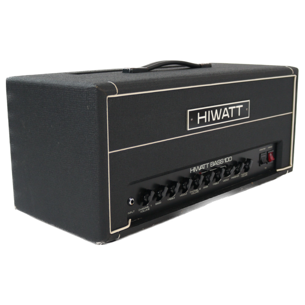 【中古】 HIWATT BASS 100 LB100 フルチューブ ベースアンプ ヘッド 本体画像 斜め 1