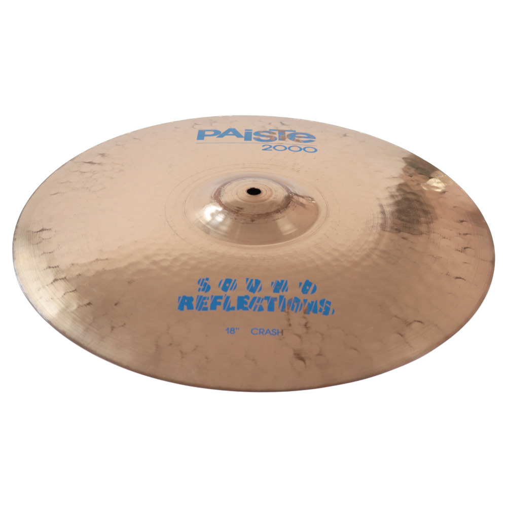 【中古】 PAISTE パイステ 2000 CRASH SOUND REFLECTIONS 18インチ クラッシュ シンバル 本体画像 斜め 