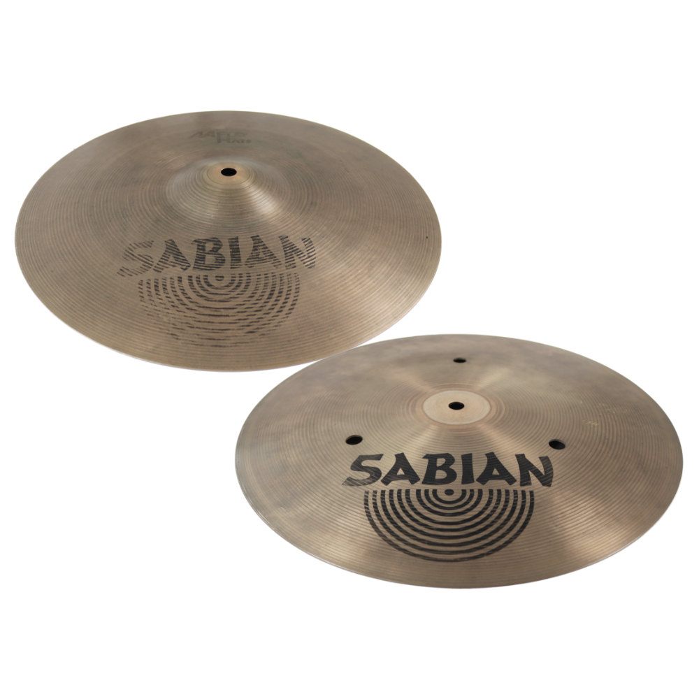 【中古】SABIAN セイビアン AA Flat Hats Pair 14インチ ハイハット ペア 本体画像 斜め 