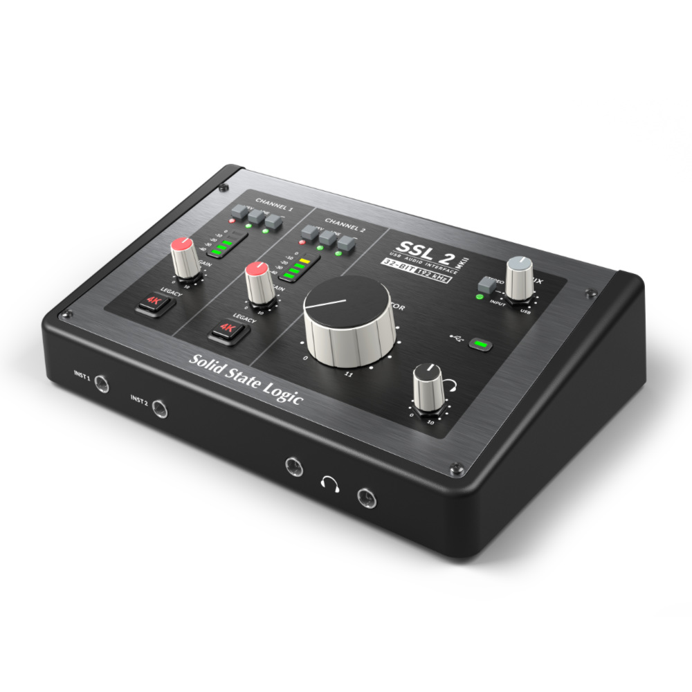 Solid State Logic ソリッドステートロジック SSL2 MKII USB-C対応 USBオーディオインターフェイス 斜めアングル画像