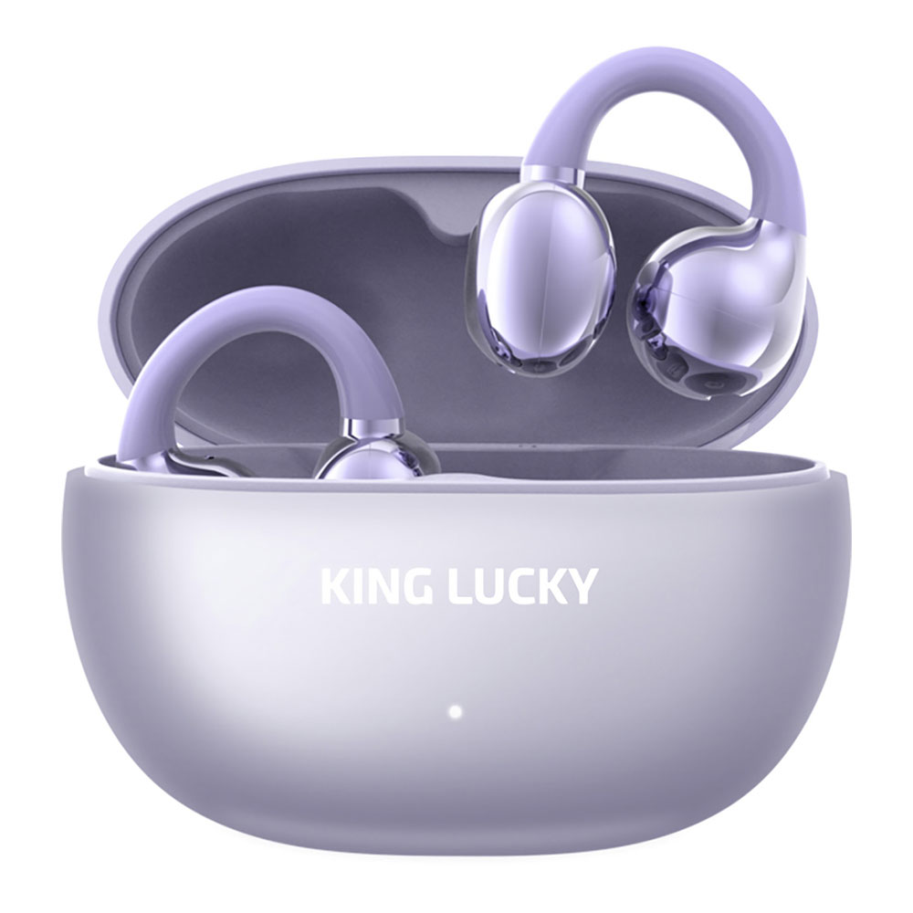 KING LUCKY キングラッキー i239 パープル オープンイヤー 完全ワイヤレスイヤホン