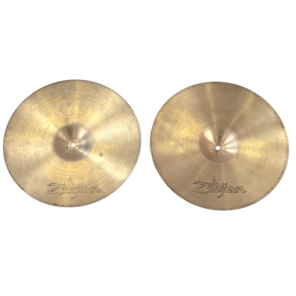 【中古】 ZILDJIAN A Zildjian NEW BEAT HIHAT Pair 14インチ ハイハットシンバル ペア 70s〜80s ビンテージシンバル 裏面