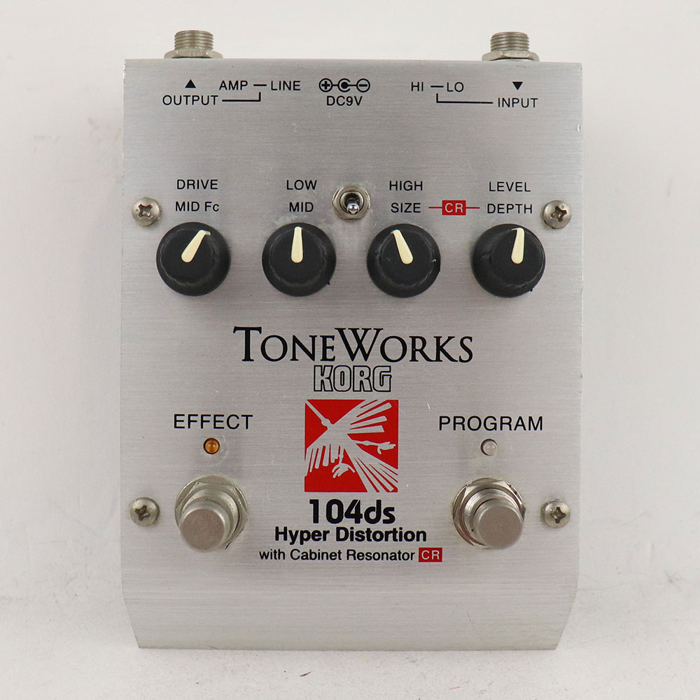 【中古】 ハイパーディストーション KORG TONEWORKS 104ds Hyper Distortion ギター用エフェクター 正面