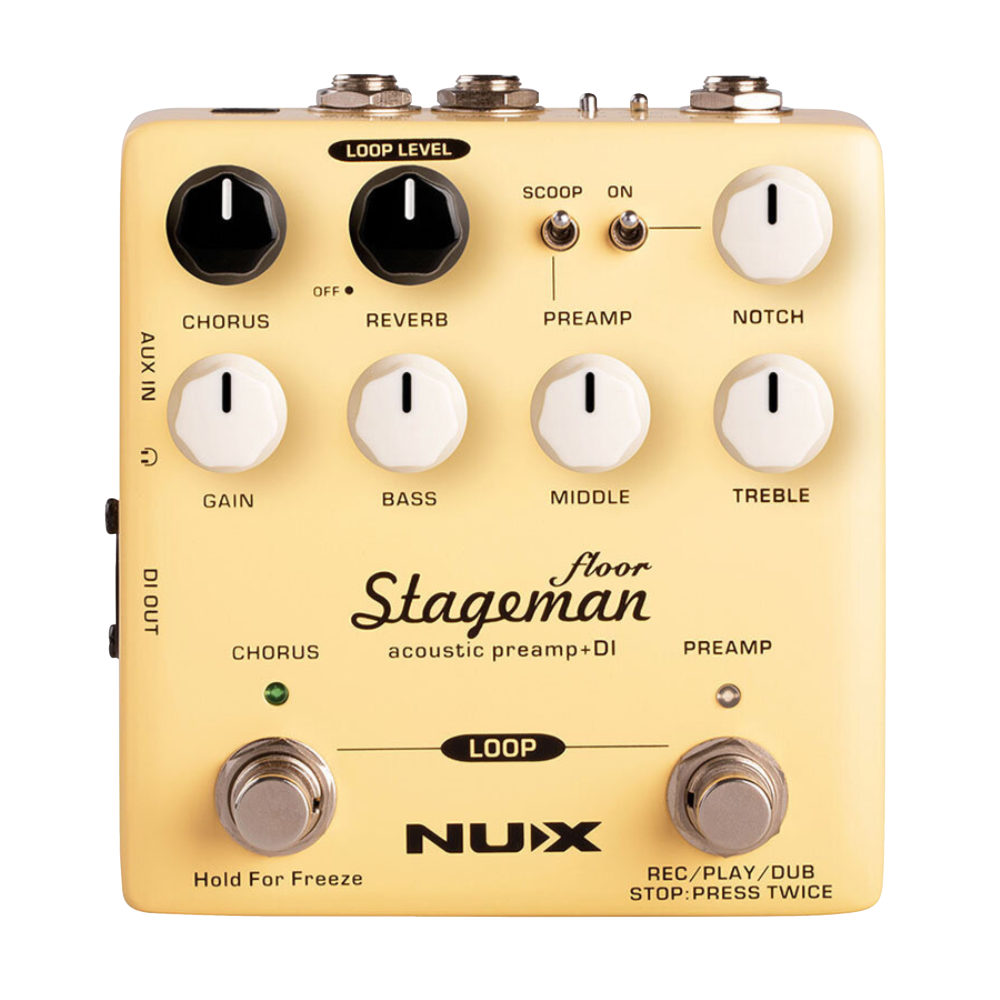 NUX ニューエックス Stageman Floor NAP-5 アナログアコースティックプリアンプ DI ギターエフェクター