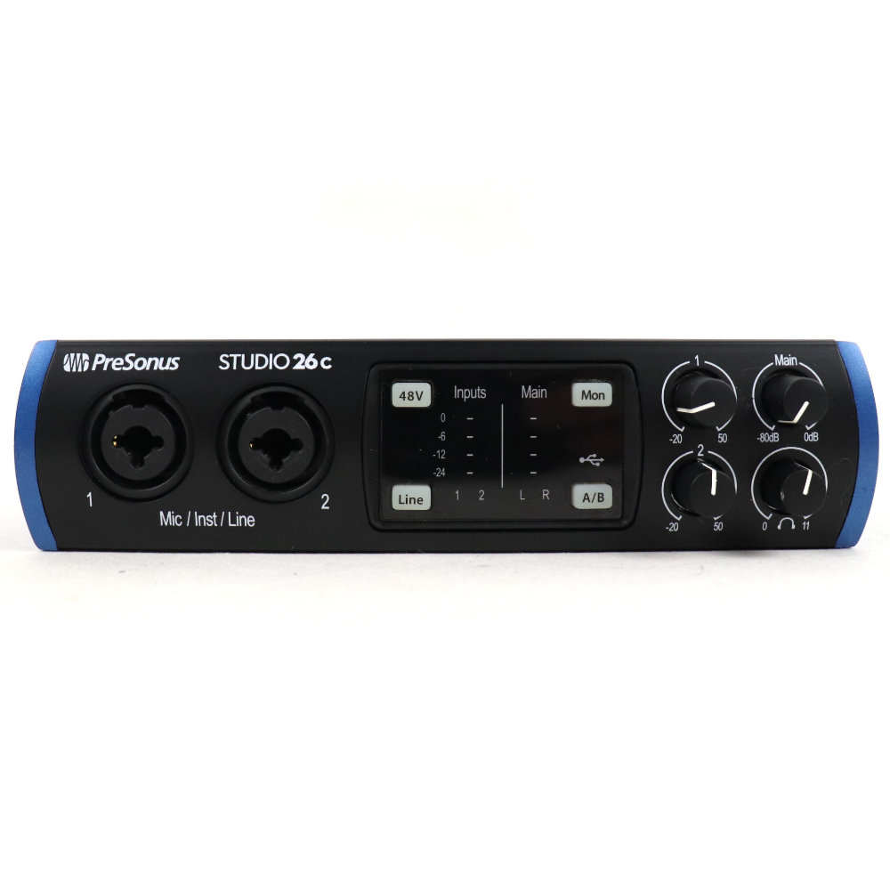 【中古】 オーディオインターフェイス Presonus STUDIO 26c プレソナス スタジオ24 正面