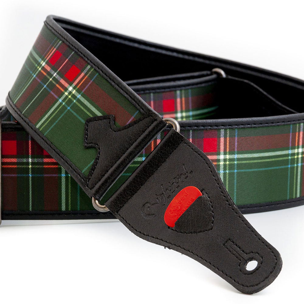 Righton! STRAPS ライトオンストラップ TARTAN GRS Green ギターストラップ エンド部