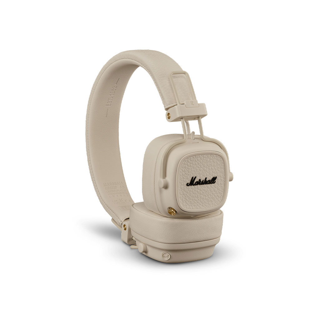 MARSHALL マーシャル Major V Cream Bluetooth 5.3 ワイヤレスヘッドホン 側面