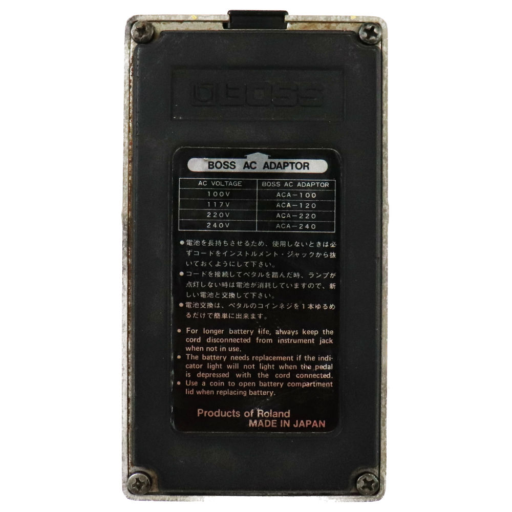 【中古】 オーバードライブ エフェクター BOSS OD-1 Over Drive Silver Screw 銀ネジ ギターエフェクター 本体画像 裏