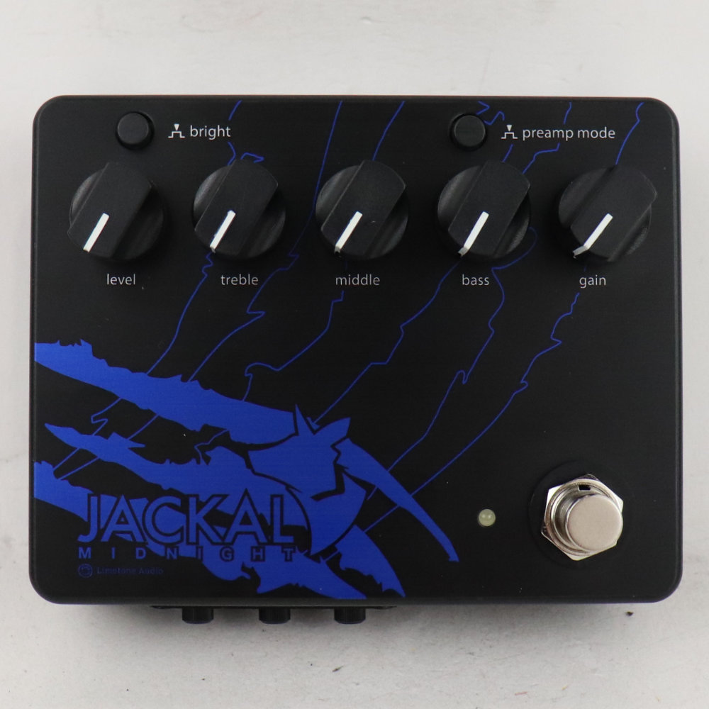 【中古】 Limetone Audio ライムトーンオーディオ JACKAL MIDNIGHT ADD CBF ドライブペダル ギターベースエフェクター 正面