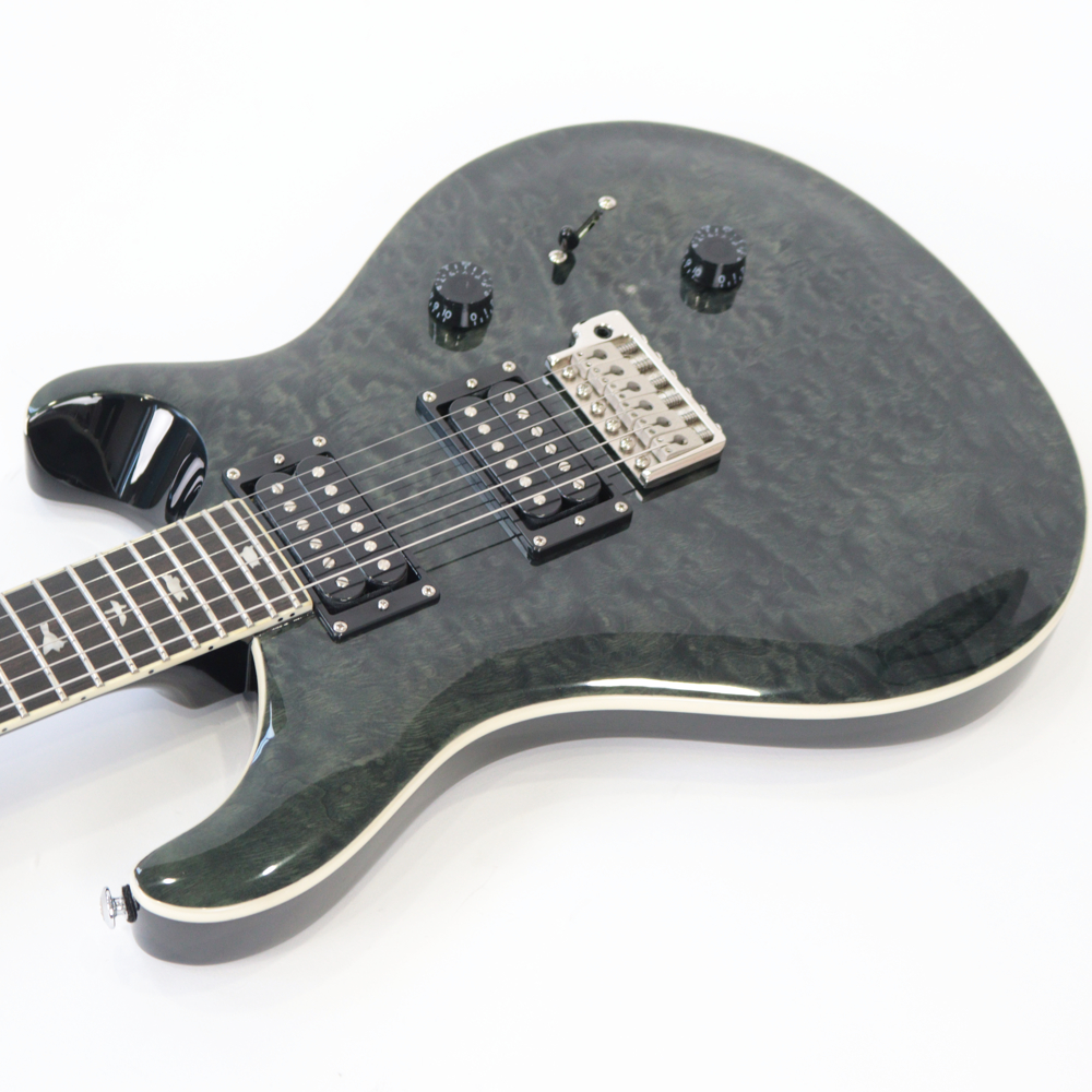 【中古】 PRS SE Custom 24 Quilt Gray Black 2023年製 エレキギター ボディトップ画像