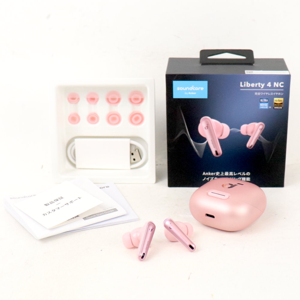 【中古】 イヤホン Soundcore by Anker Liberty 4 NC Pink サウンドコア アンカー ノイズキャンセリングイヤホン