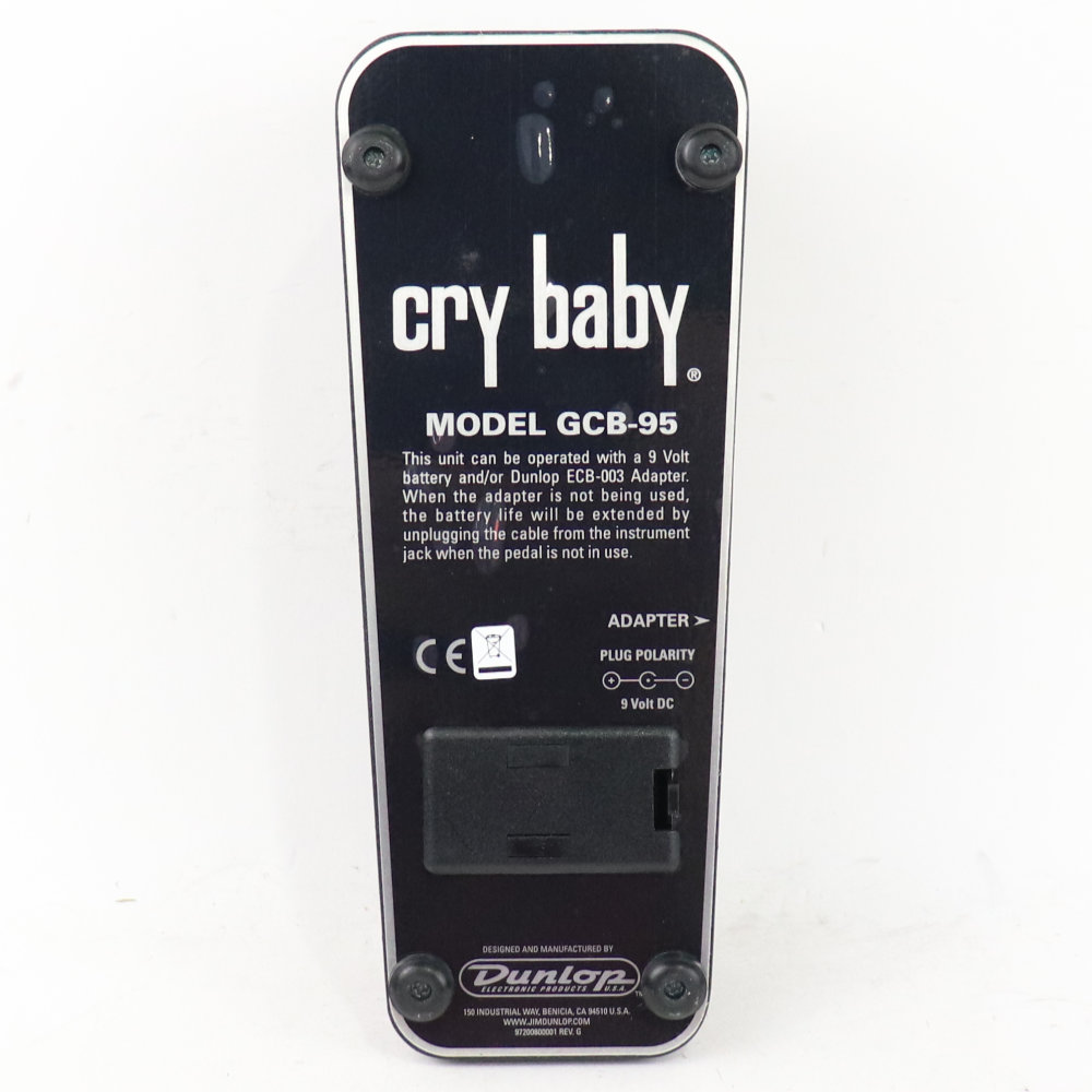 【中古】 ワウ エフェクター JIM DUNLOP Cry Baby GCB95 ワウペダル 裏面