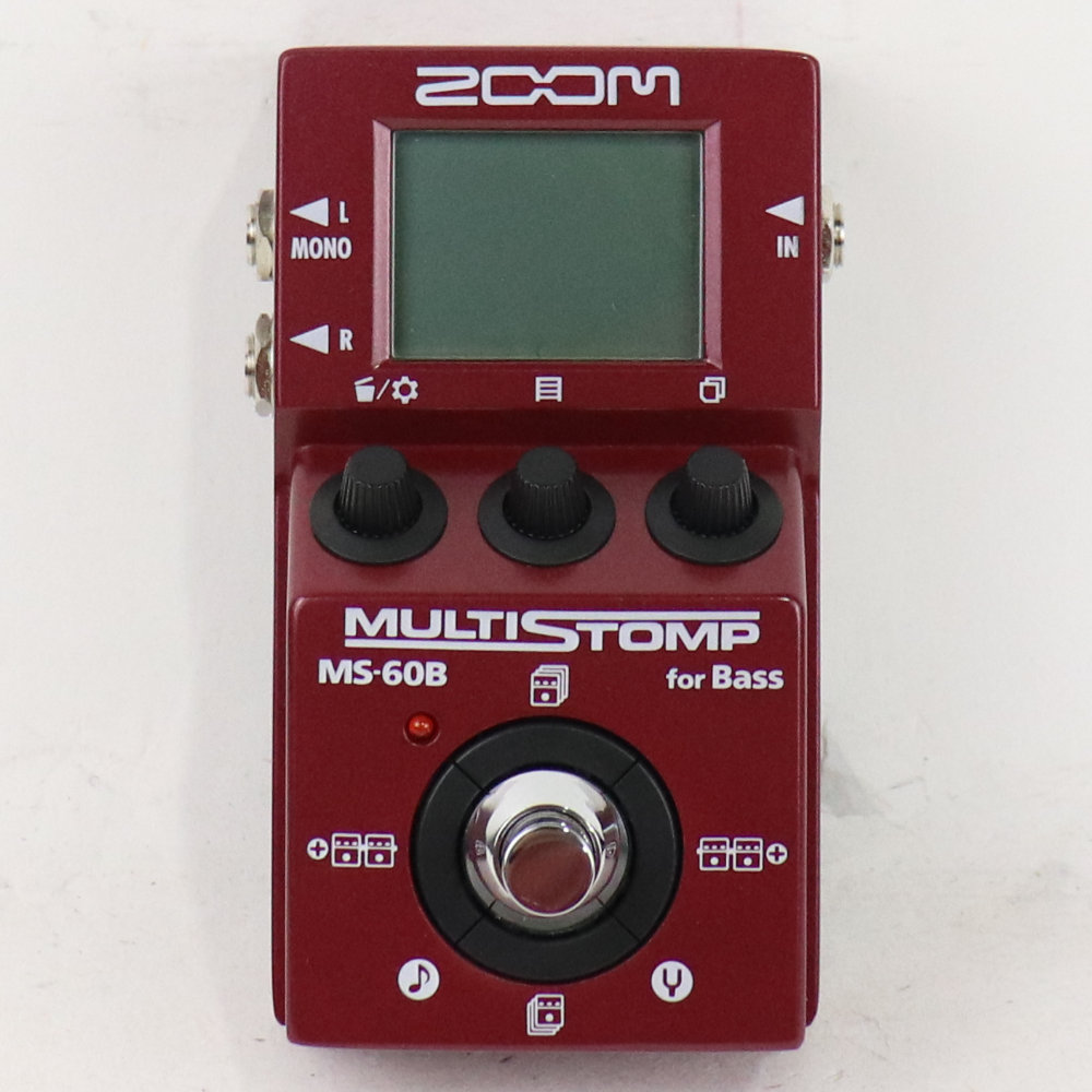 【中古】 ベース用 マルチエフェクター ZOOM MultiStomp MS-60B ズーム ベースエフェクター 正面