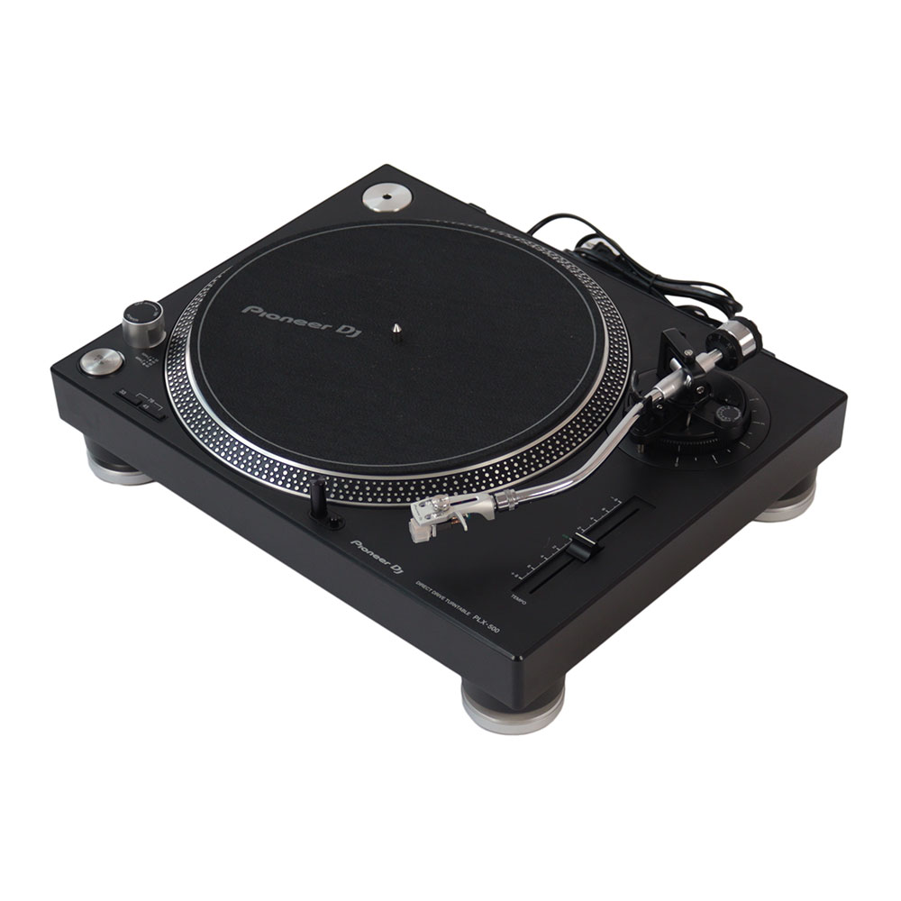 【中古】 Pioneer DJ PLX-500-K Black ターンテーブル レコードプレーヤー 全体