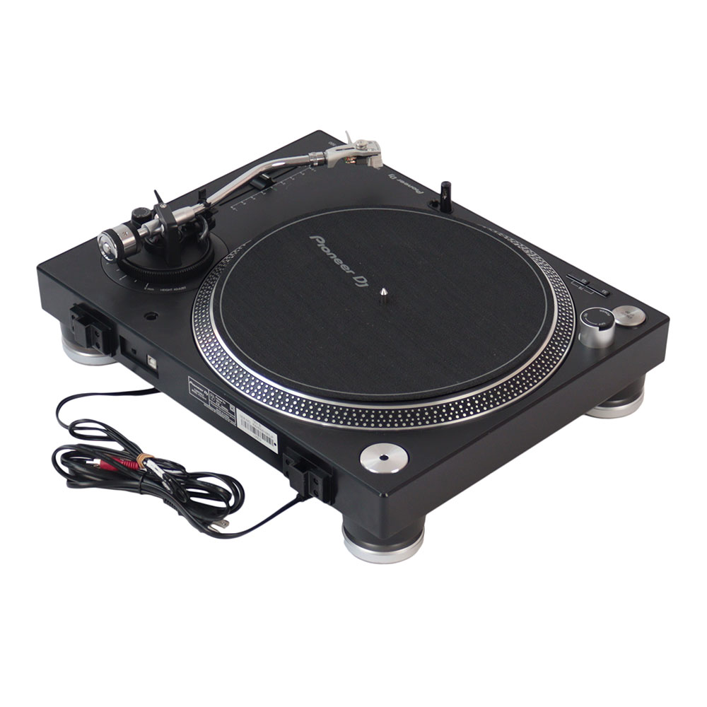 【中古】 Pioneer DJ PLX-500-K Black ターンテーブル レコードプレーヤー 全体