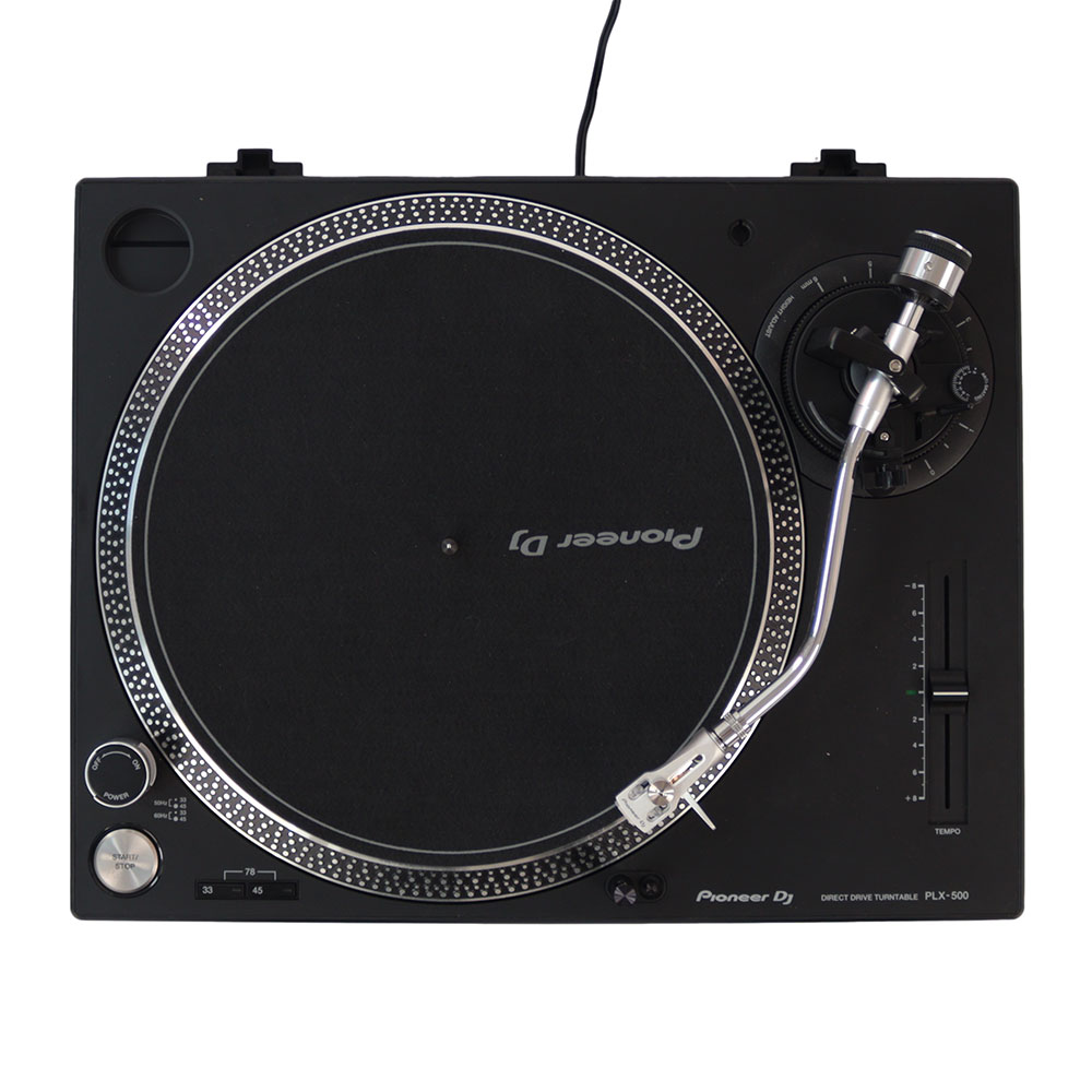 【中古】 Pioneer DJ PLX-500-K Black ターンテーブル レコードプレーヤー 正面