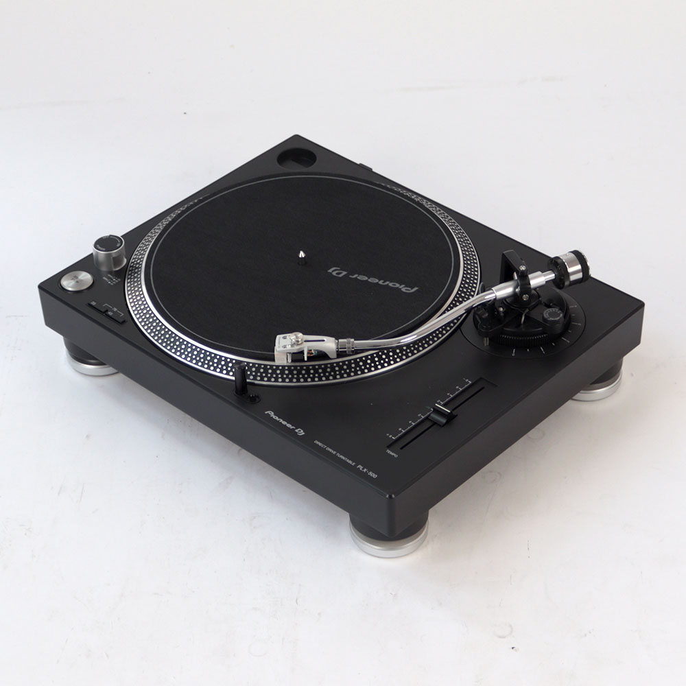 【中古】 Pioneer DJ PLX-500-K Black ターンテーブル レコードプレーヤー 全体