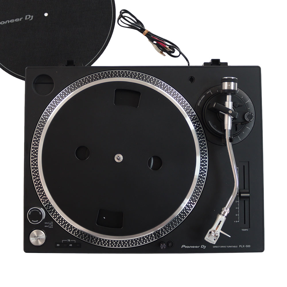 【中古】 Pioneer DJ PLX-500-K Black ターンテーブル レコードプレーヤー 正面