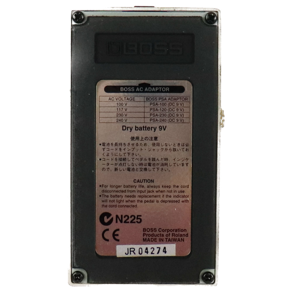 【中古】ディストーション エフェクター BOSS DS-1 Distortion ギターエフェクター 本体画像 裏