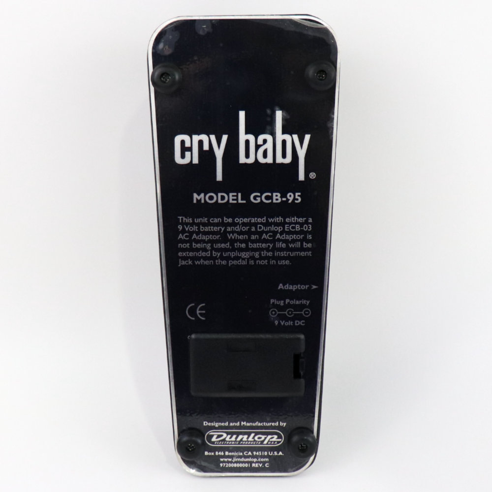 【中古】 ワウ エフェクター JIM DUNLOP Cry Baby GCB-95 ワウペダル 裏面