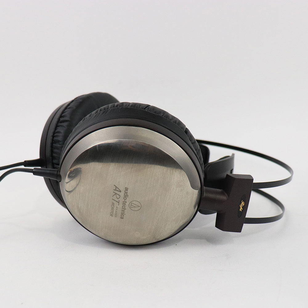 【中古】 ヘッドホン audio-technica ATH-A2000X アートモニターヘッドホン チタンハウジング 53mmドライバー搭載 オーテク 側面