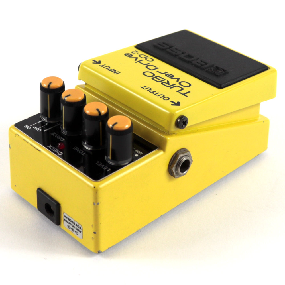 【中古】ターボオーバードライブ エフェクター BOSS OD-2 TURBO OverDrive Made in Japan ボス ギターエフェクター 左サイド