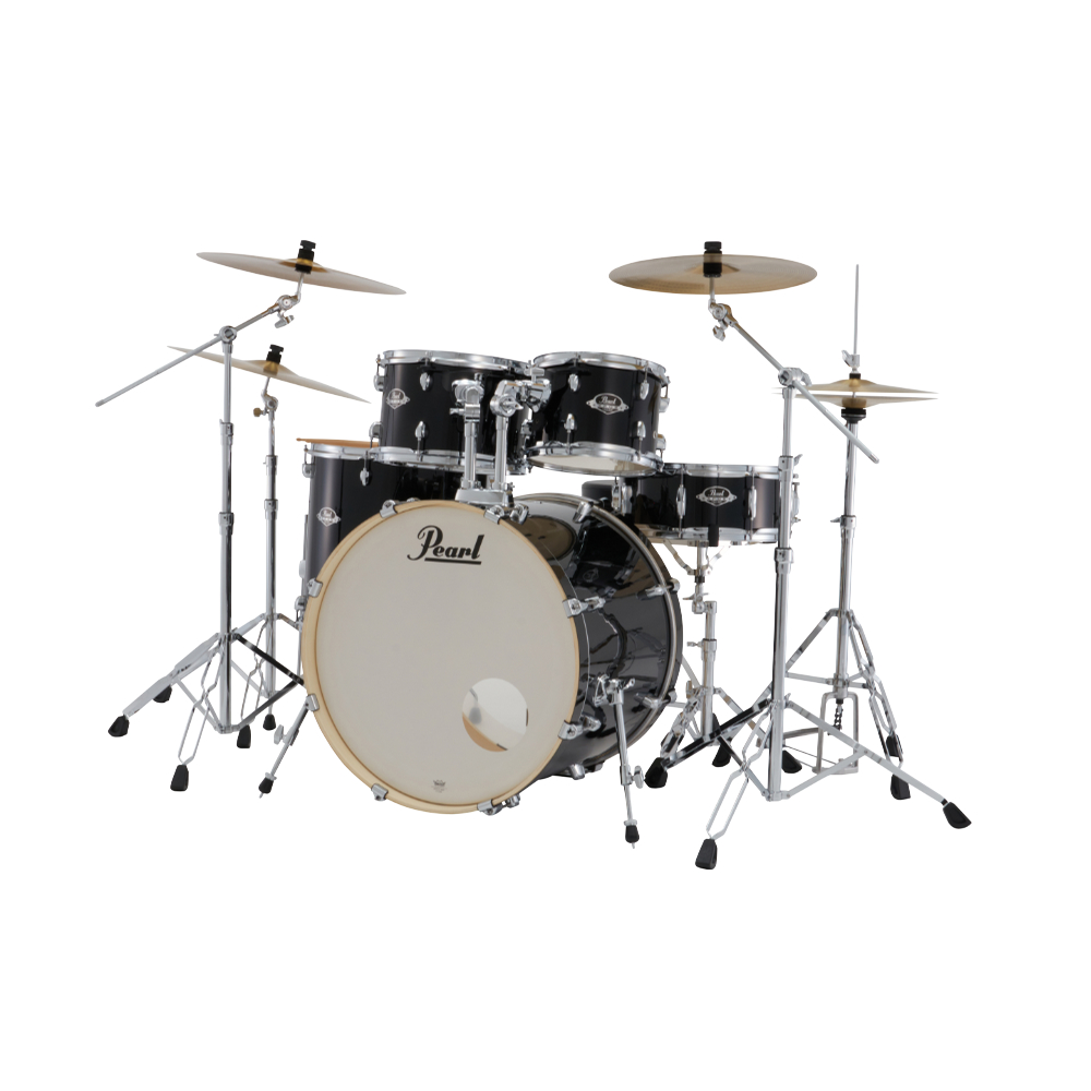 Pearl パール EXX725SN/C-2CS #31 ジェットブラック EXPORT スタンダードサイズ X2クラッシュシンバル ドラムセット