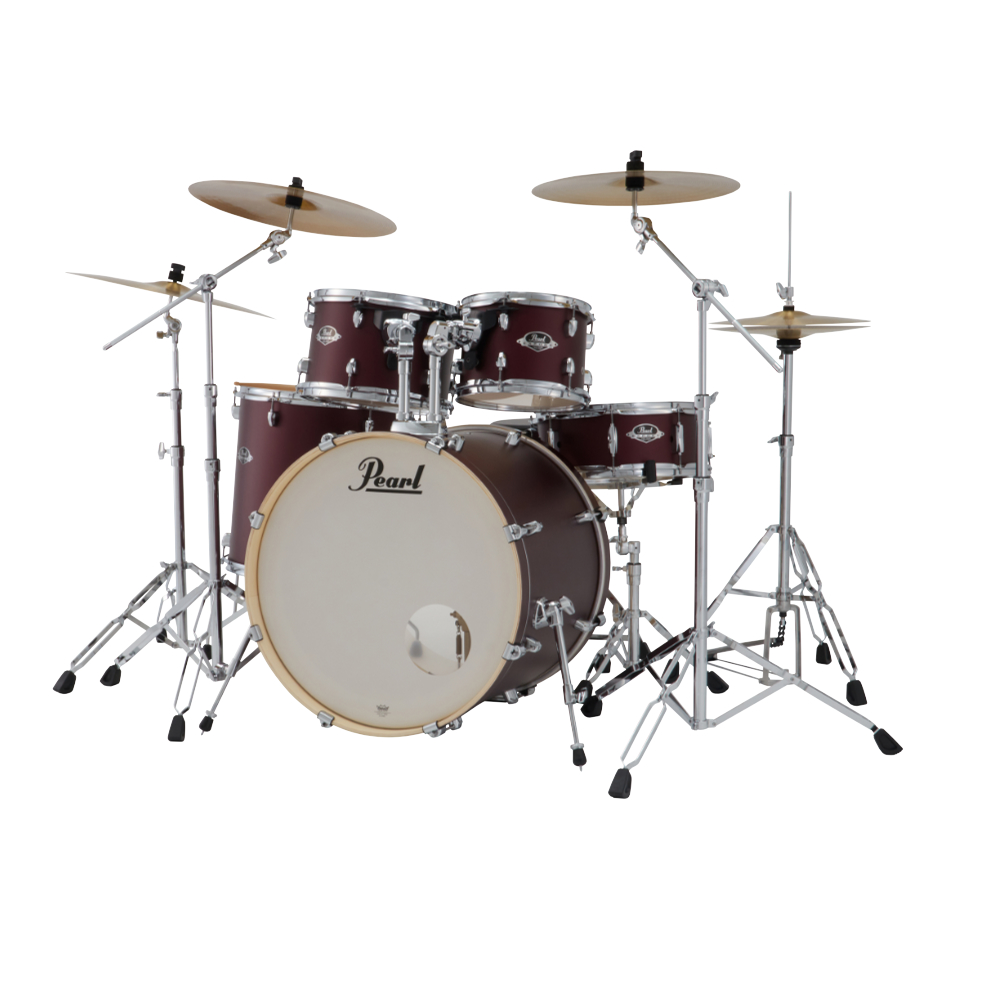 Pearl パール EXX725SN/C-2CS #864 サテンスカーレット EXPORT スタンダードサイズ X2クラッシュシンバル ドラムセット