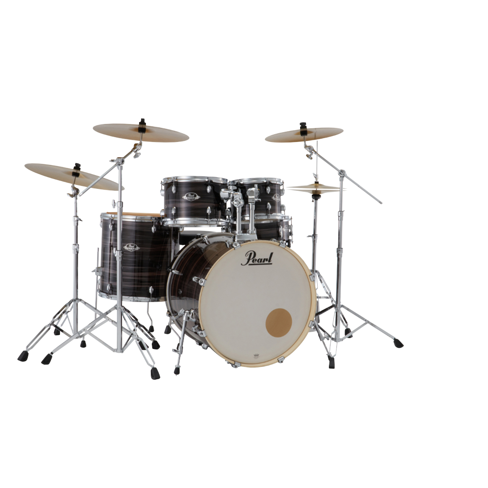 Pearl パール EXX725SN/C-2CS #779 メタリックアメジストツイスト EXPORT スタンダードサイズ X2クラッシュシンバル ドラムセット アングル画像