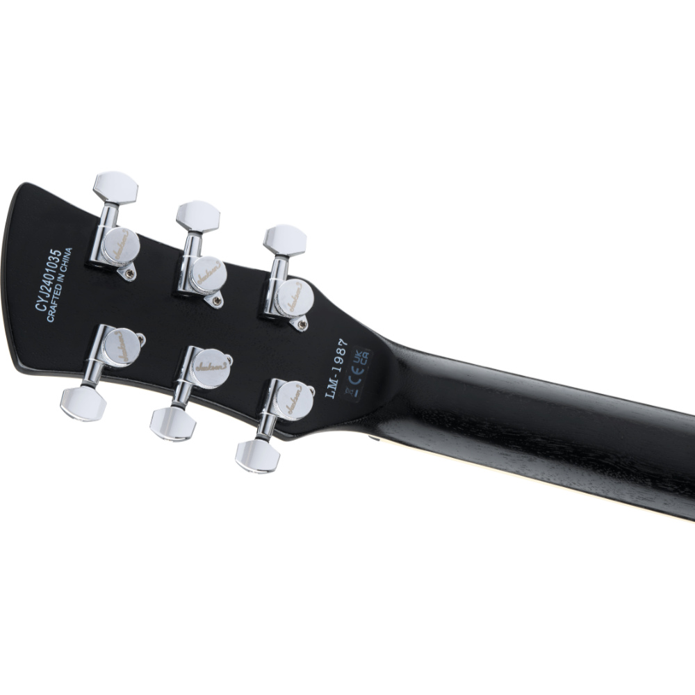 Jackson ジャクソン Pro Series Signature Lee Malia LM-87 Open Pore Black エレキギター ヘッドバック画像