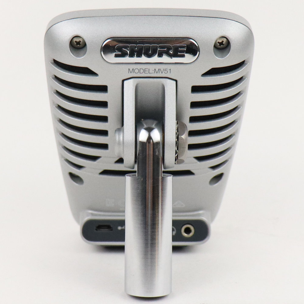 【中古】 SHURE MV51 デジタル コンデンサーマイク 背面