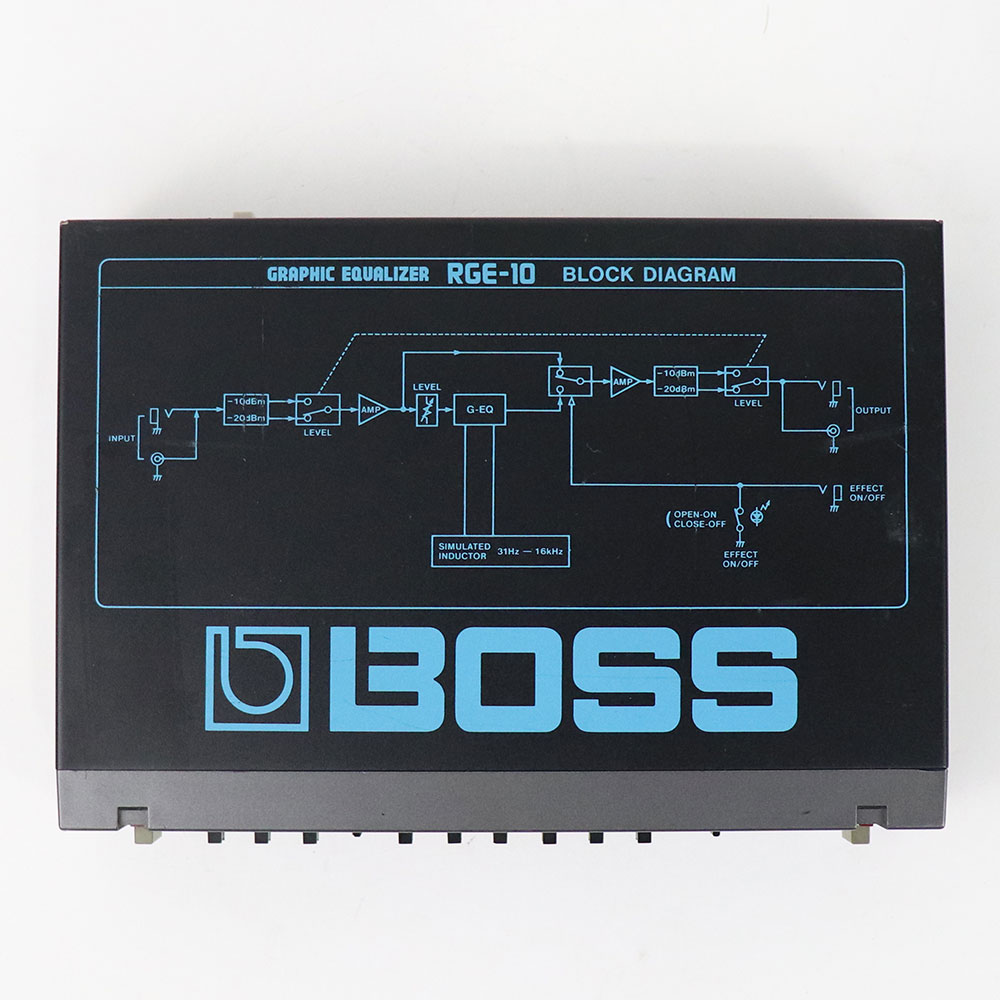 【中古】 グラフィックイコライザー ハーフラック BOSS RGE-10 GRAPHIC EQUALIZER グライコ 上面