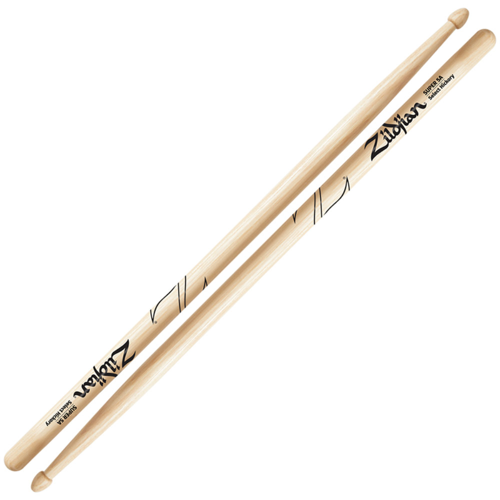 ZILDJIAN ジルジャン LAZLZS5A Hickory Series SUPER 5A WOOD NATURAL DRUMSTICK ドラムスティック