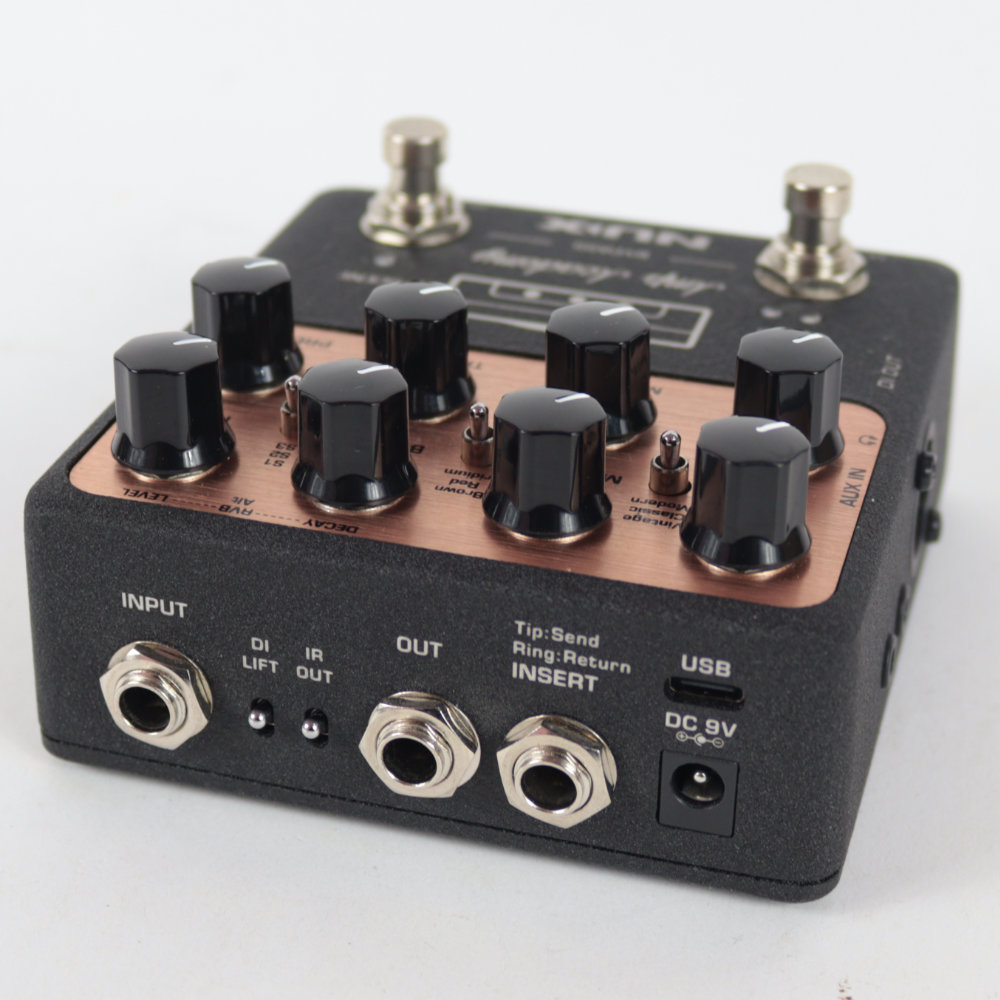 【中古】 NUX Amp Academy アンプモデラー ギターエフェクター 背面