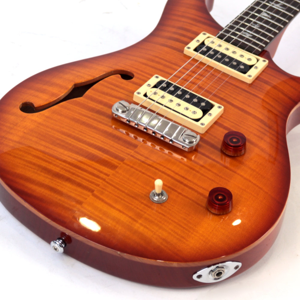 【中古】 PRS SE Custom SEMI-HOLLOW 2017年製 エレキギター 22フレット ストップテールブリッジ Paul Reed Smith ピックアップ、コントロール