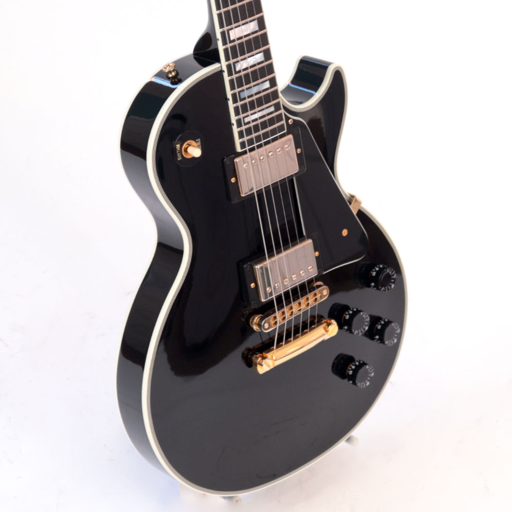 【中古】 Gibson ギブソン Custom Shop Les Paul Custom Ebony 2017年製 レスポールカスタム エレキギター 左サイド