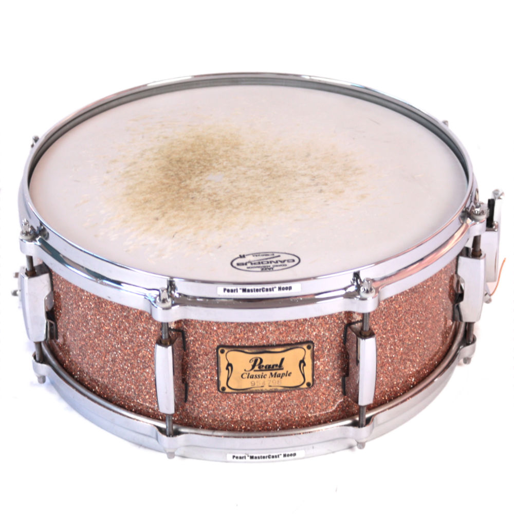 【中古】 Pearl Classic Maple 14x5.5  スネアドラム 全体